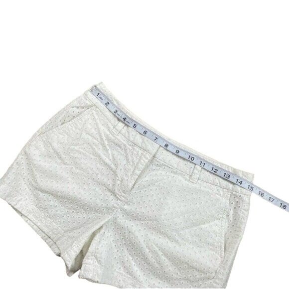 LOFT White Eyelets Chino Short -Women Size 2 -Summer Springs Casual - Picture 5 of 12